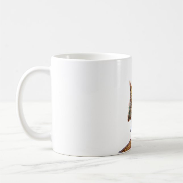 Mug Modern Minimalist Luxury Cyber Shark - Neon Aesthe (Gauche)