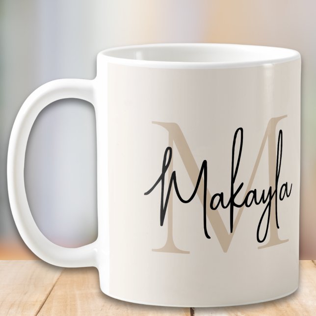 Mug Modern Monogram Initial (Créateur téléchargé)