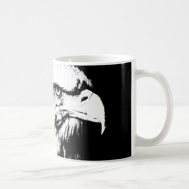 Mug Modern Pop Art Eagle Head Modèle Ajouter Votre Tex (Droite)