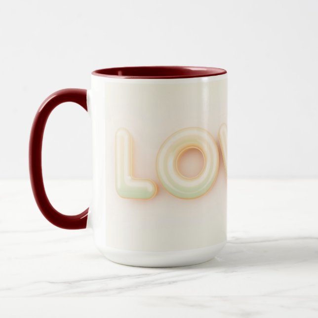 Mug Modern Script Lovely Aesthetic  (Gauche)