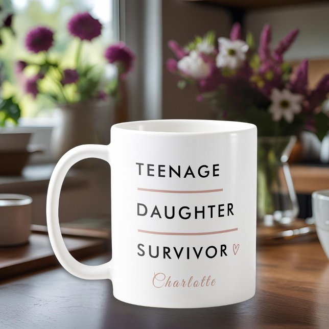Mug Modern Teen Daughter Survivor Personalized (Créateur téléchargé)