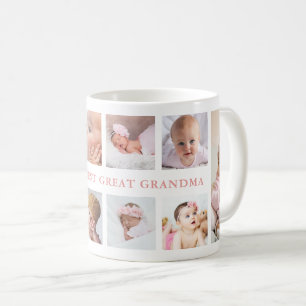Mug Moderne 10 Photo Rose Super Mère Meilleure du Mond
