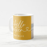 Mug Moderne 16e anniversaire simple élégant script élé<br><div class="desc">Moderne 16ème anniversaire simple élégant script et géométrique invitation de seizième anniversaire. Motif de arrière géométrique moderne. Partie d'une collection. La couleur peut être changée.</div>