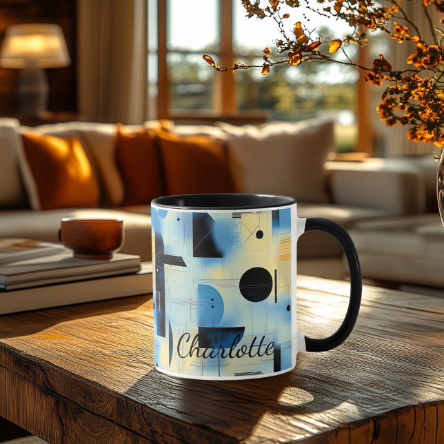 Mug Moderne Abstrait Personnalisé - Géométrique Unique (Créateur téléchargé)