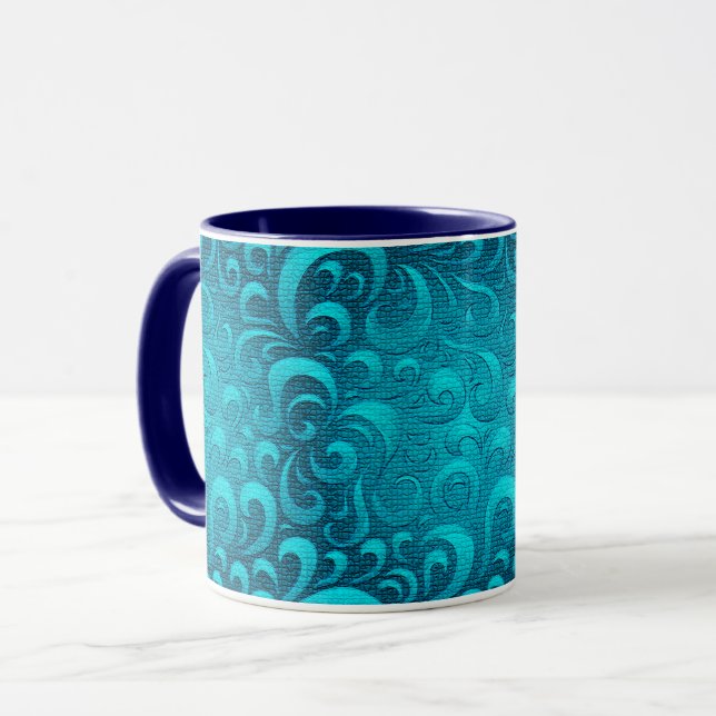 Mug Moderne Aqua Blue tendance (Devant gauche)