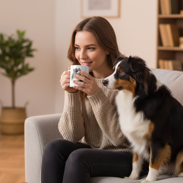 Mug moderne berger australien noir (Créateur téléchargé)