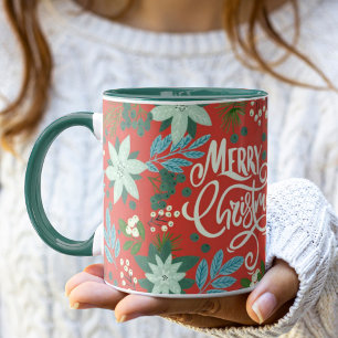 Mug Moderne Bold Floral Joyeux Noël