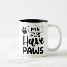 Mug moderne branché Mes enfants ont des pattes pou