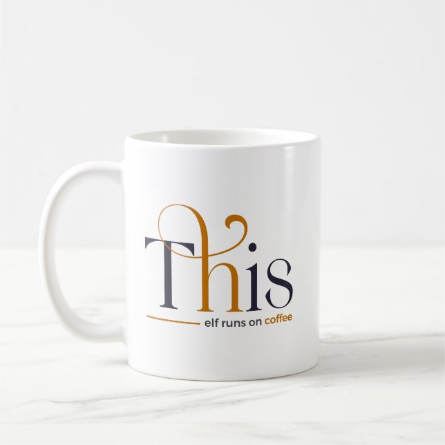 Mug Moderne Cette Lutine Fonctionne Au Café De Fêtes (Gauche)