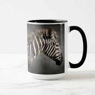 Mug Moderne chic de poster de animal noir et blanc de