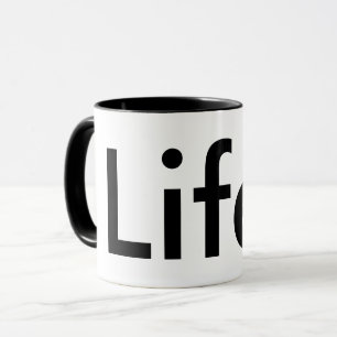 Mug moderne chic LIFE.   Musique