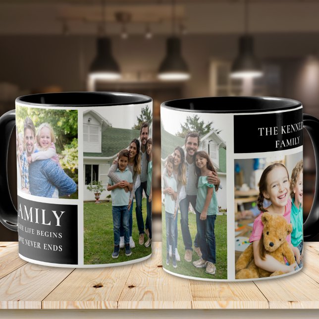 Mug Moderne citation d'amour de famille de collage de  (Créateur téléchargé)
