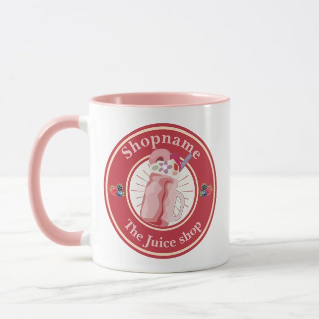 Mug Moderne Cold Smoothies fruitière Nom du personnel (Gauche)