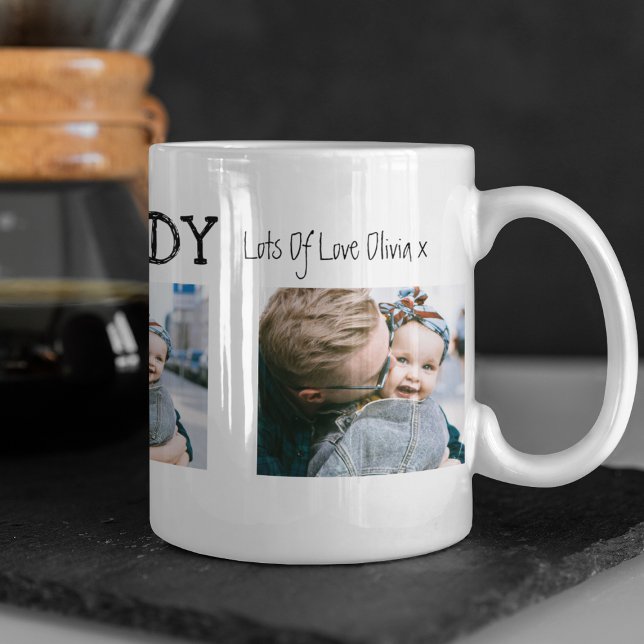 Mug Moderne collage de 3 photos pour la première fête  (Créateur téléchargé)