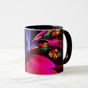Mug Moderne coloré Floral Abstrait Art Motif #06