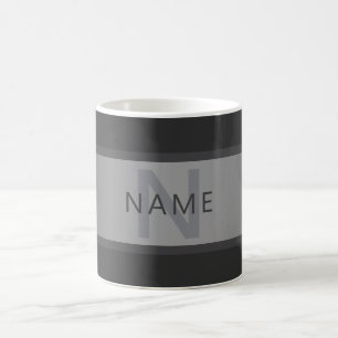 Mug Moderne dégradé gris foncé Nom ou nom de l'entrepr