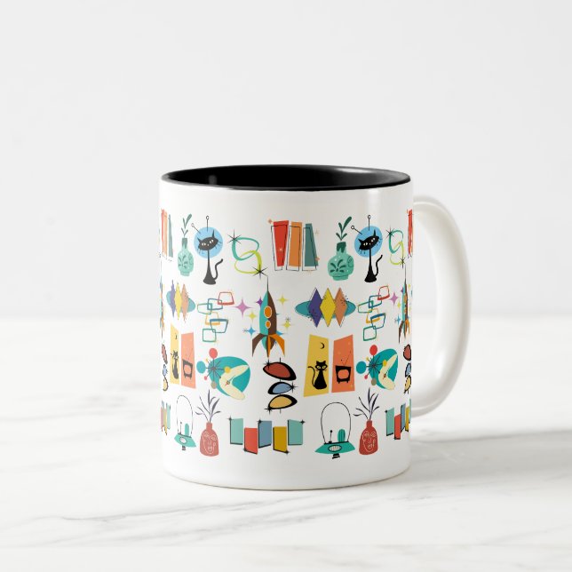 Mug moderne des années 50 au milieu du siècle (Devant droit)