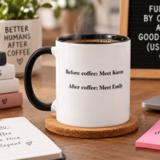 Mug Moderne Drôle Avant Café Rencontre Karen