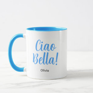 Mug Moderne Élégant Ciao Bella Personnalisé