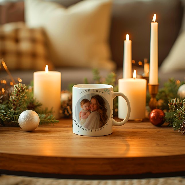 Mug Moderne Élégant Joyeusement Photo Joyeux Noël  (Créateur téléchargé)