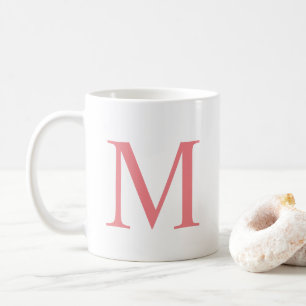 Mug Moderne Élégant Lettre Initiale Monogramme Simple