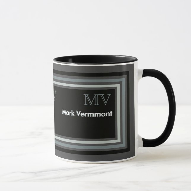 Mug moderne / élégant masculin personnalisé (Droite)