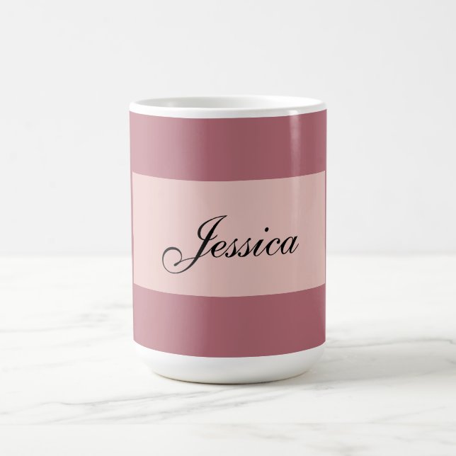Mug Moderne Elegant Plain Simple Rose Or Votre nom (Centre)