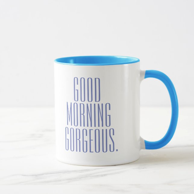 Mug Moderne et Classique Cool Bonjour Magnifique (Droite)