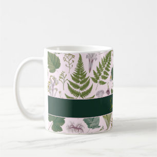 Mug Moderne et élégant feuilles de printemps vert et f