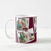 Mug Moderne et élégante famille multi photo violet gif (Gauche)