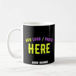 MUG MODERNE ET MODERNE PERSONNALISABLE NOIR VÉRIFIÉ