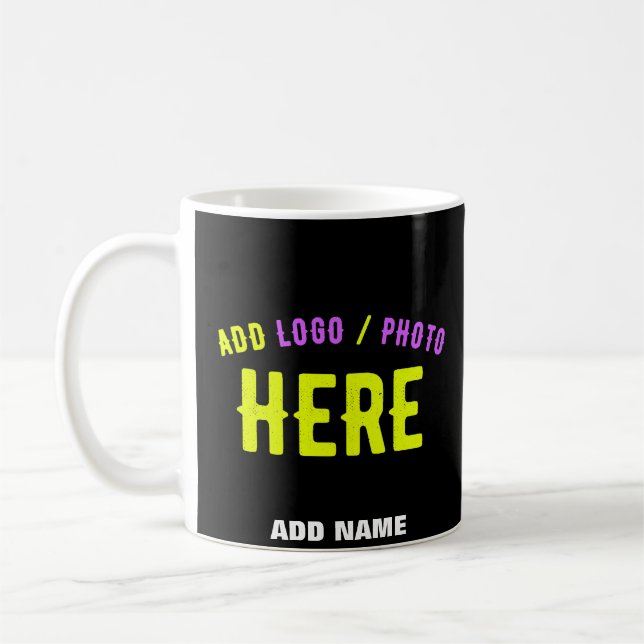 MUG MODERNE ET MODERNE PERSONNALISABLE NOIR VÉRIFIÉ (Gauche)