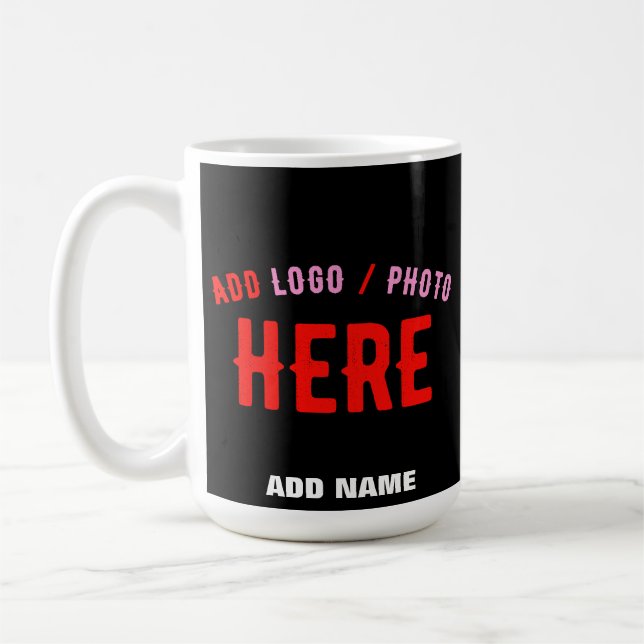 MUG MODERNE ET MODERNE PERSONNALISABLE NOIR VÉRIFIÉ (Gauche)