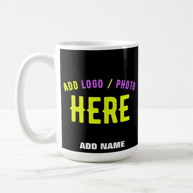 MUG MODERNE ET MODERNE PERSONNALISABLE NOIR VÉRIFIÉ (Gauche)