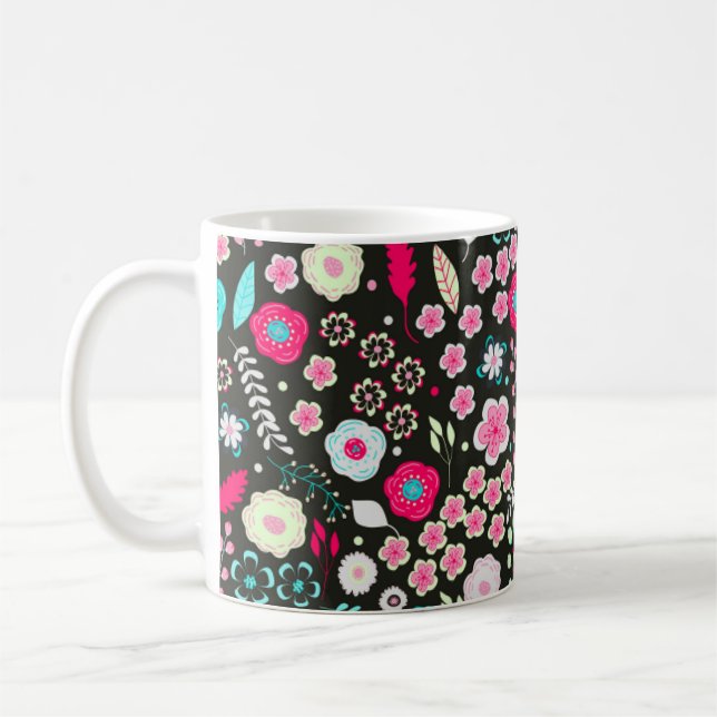 Mug Moderne Floral Abstrait (Gauche)