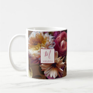 Mug Moderne Floral Rustique Gras Cadeau Personnalisé