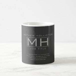 Mug Moderne gris foncé & gris professionnel