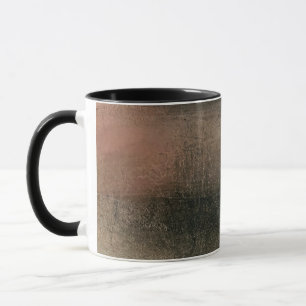 Mug Moderne Grunge Rose Noir Or Abstrait