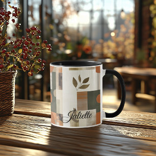 Mug Moderne Inspirée de la Nature - Abstrait Terreux P