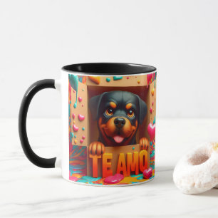 Mug Moderne Joli Chien Te Amo Saint-Valentin