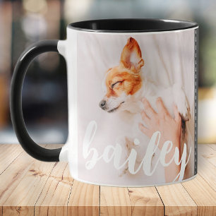 Mug Moderne Jouer Simple Élégant Chic Photo Pet