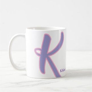 Mug Moderne K monogramme personnalisé nom K