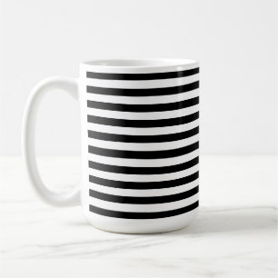 Mug Moderne Luxe noir et blanc rayures motif