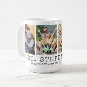 Mug Moderne MEILLEUR STEPDAD EVER 4 Photos Personnalis