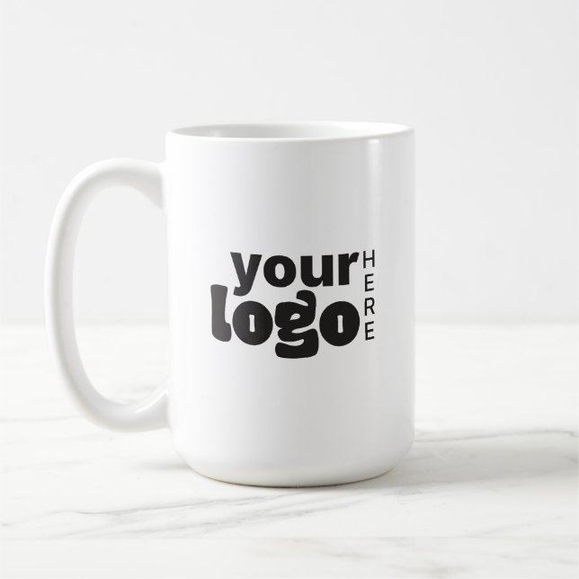 Mug Moderne Minimal Simple Votre Logo Ici (Gauche)