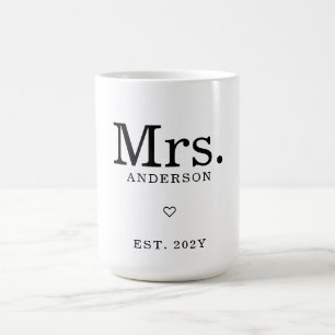Mug Moderne Minimaliste Mme Est Ajouter Votre Nom