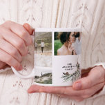 Mug Moderne minimaliste multi photo botanique élégant<br><div class="desc">Moderne minimaliste simple personnalisé famille multi 9 photo Noël cadeau de vacances maison décoration déco plateau design. Design simple,  propre et élégant. Idéal pour maman,  papa,  soeur,  frère,  mari,  femme,  tante,  oncle,  grand-père,  grand-père,  anniversaire,  noël,  anniversaire,  jour des mères,  fête des pères.</div>