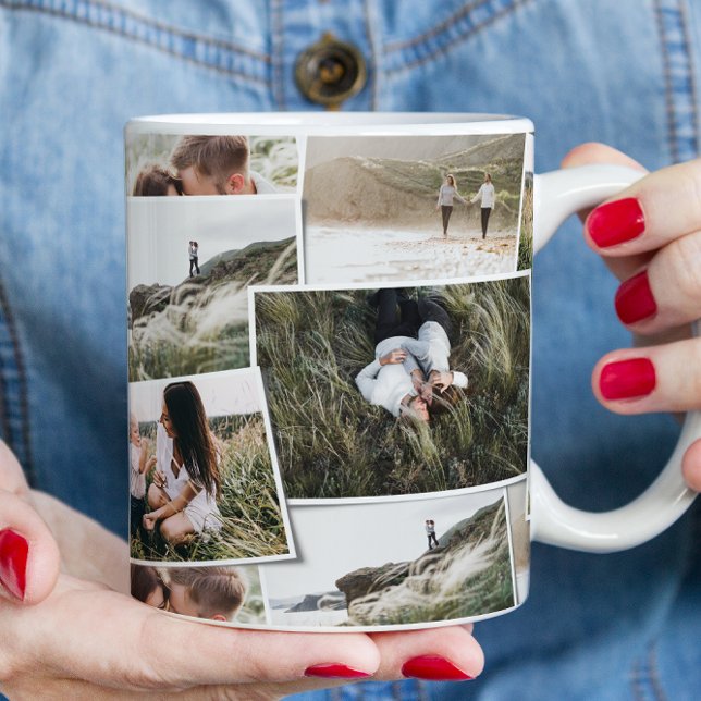 Mug Moderne minime 5 photo élégant cadeau familial uni (Créateur téléchargé)