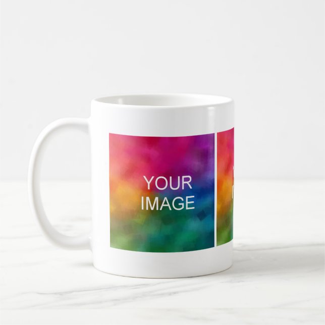 Mug Moderne Modèle simple Ajouter vos propres photos I (Gauche)