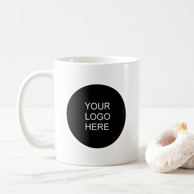 Mug Moderne modèle simple Télécharger votre logo d'ent (Avec donut)